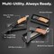 Makerflo Beast Wooden Pocket Knife, Tactical Spring Assisted Steel Blade, Belt Clip, Opener, Rope & Seatbelt Cutter, Glass Breaker for Hunting, Hiking, Self Defence, Gifts for Him, Natural Wood